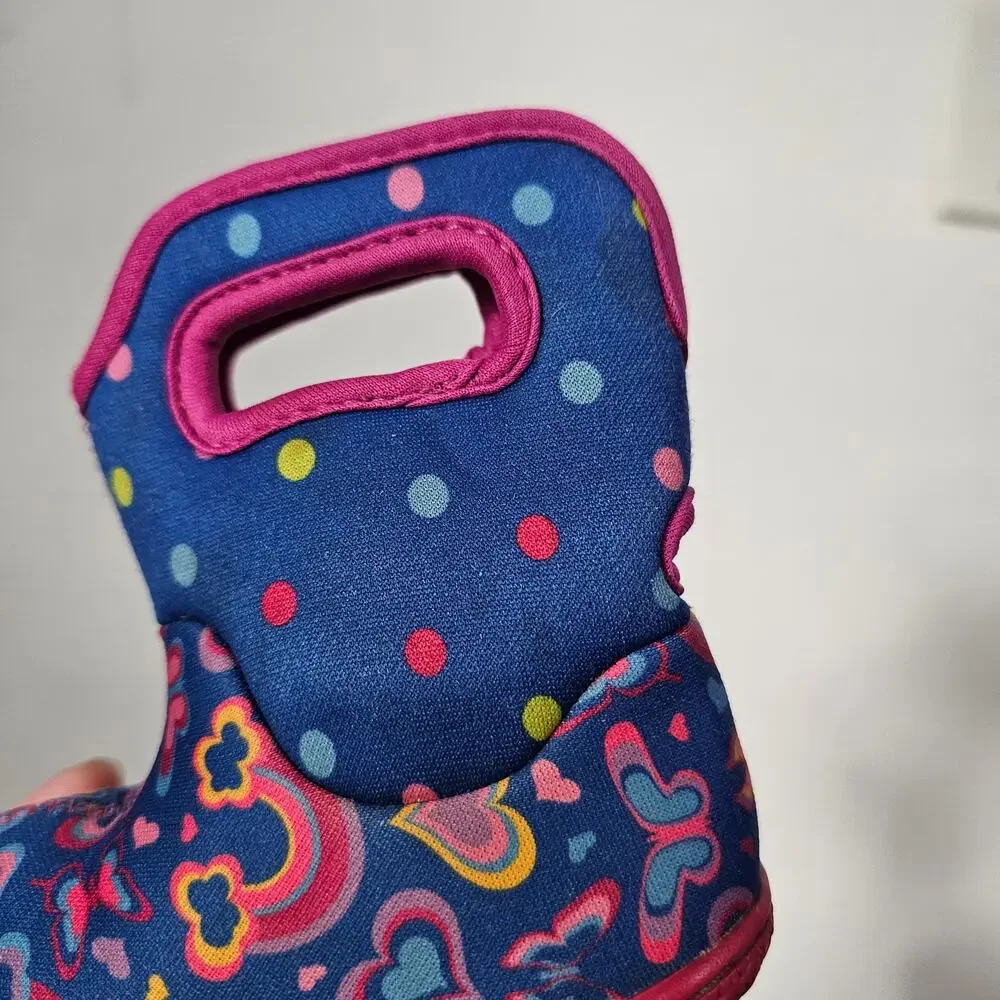 BOGS Baby II Boots Waterproof Rainbow Blue Pink Toddler Infants US 4 Outdoors